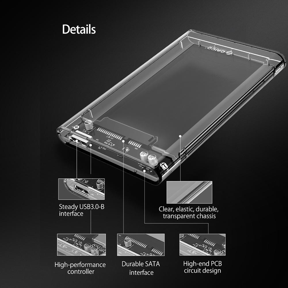 Vỏ đựng ổ cứng ngoài 2.5 Inch SATA USB3.0 HDD thương hiệu ORICO cao cấp | BigBuy360 - bigbuy360.vn