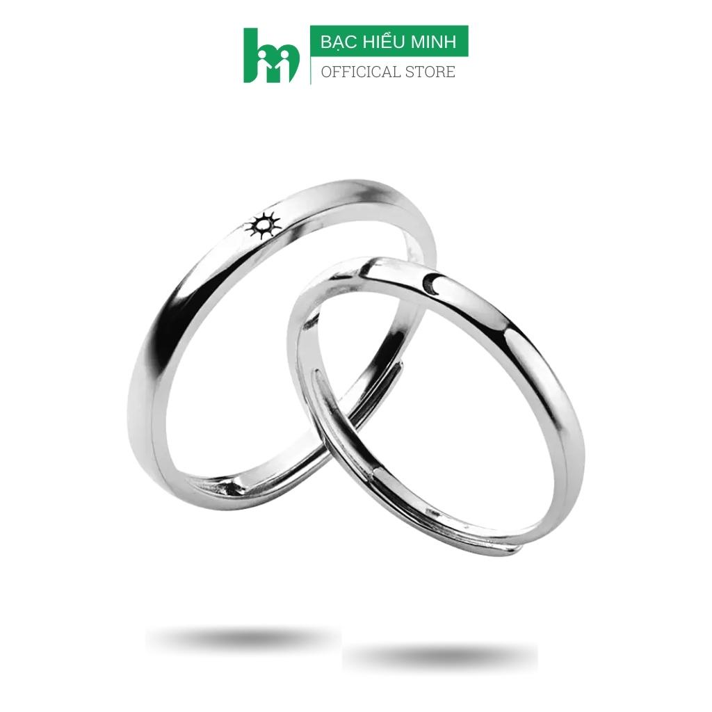 Nhẫn Đôi Bạc Hiểu - Mặt Trăng Và Mặt Trời - BẠC HIỂU MINH NC418S