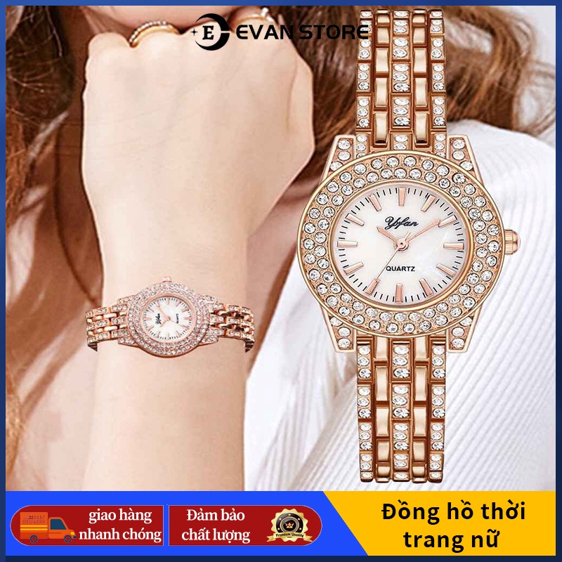 Đồng Hồ Nữ Sang Trọng Nữ Thời Trang Đầy Đủ  Nữ Dây Thép Khí Quyển Cổ Điển Đồng Hồ Thạch Anh Thông Thường