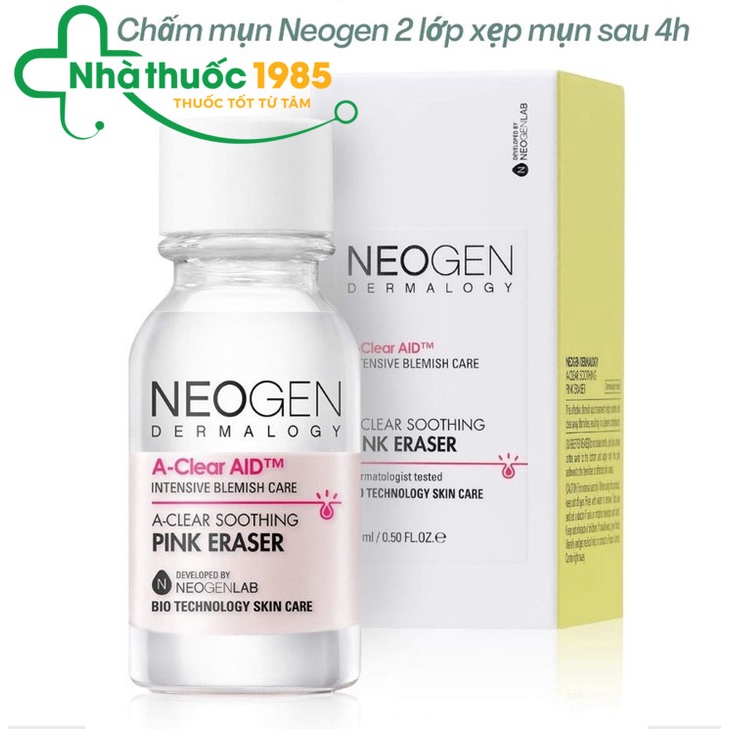 Chấm Mụn Neogen 2 Lớp Xẹp Mụn Sau 4H Dermalogy A-Clear Aid Soothing Pink Eraser 15ml