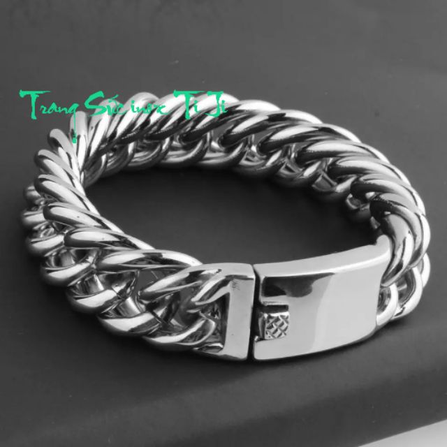 Lắc tay nam kiểu lặc đôi 14mm 16mm