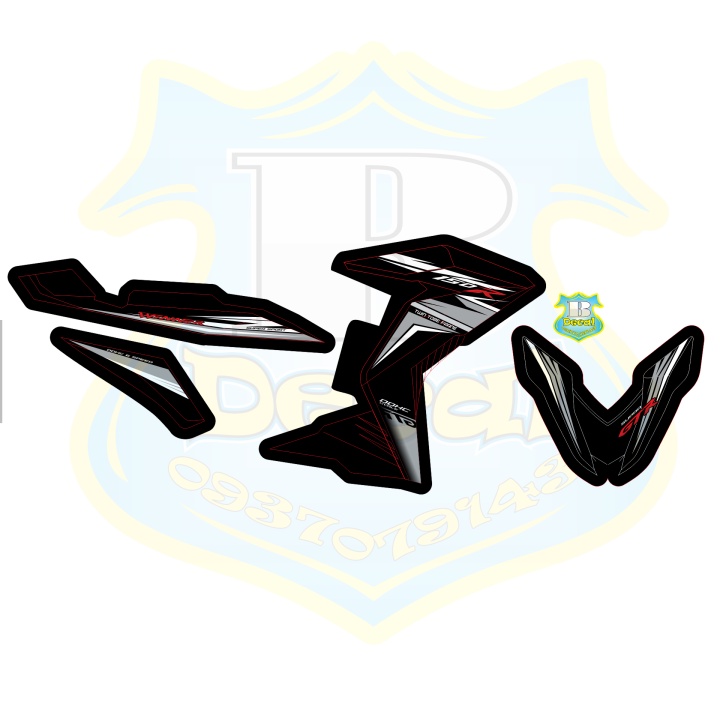 ( Quí khách vui lòng mang ra tiệm cho thợ dán ) Tem winner GTR 150 xám đen