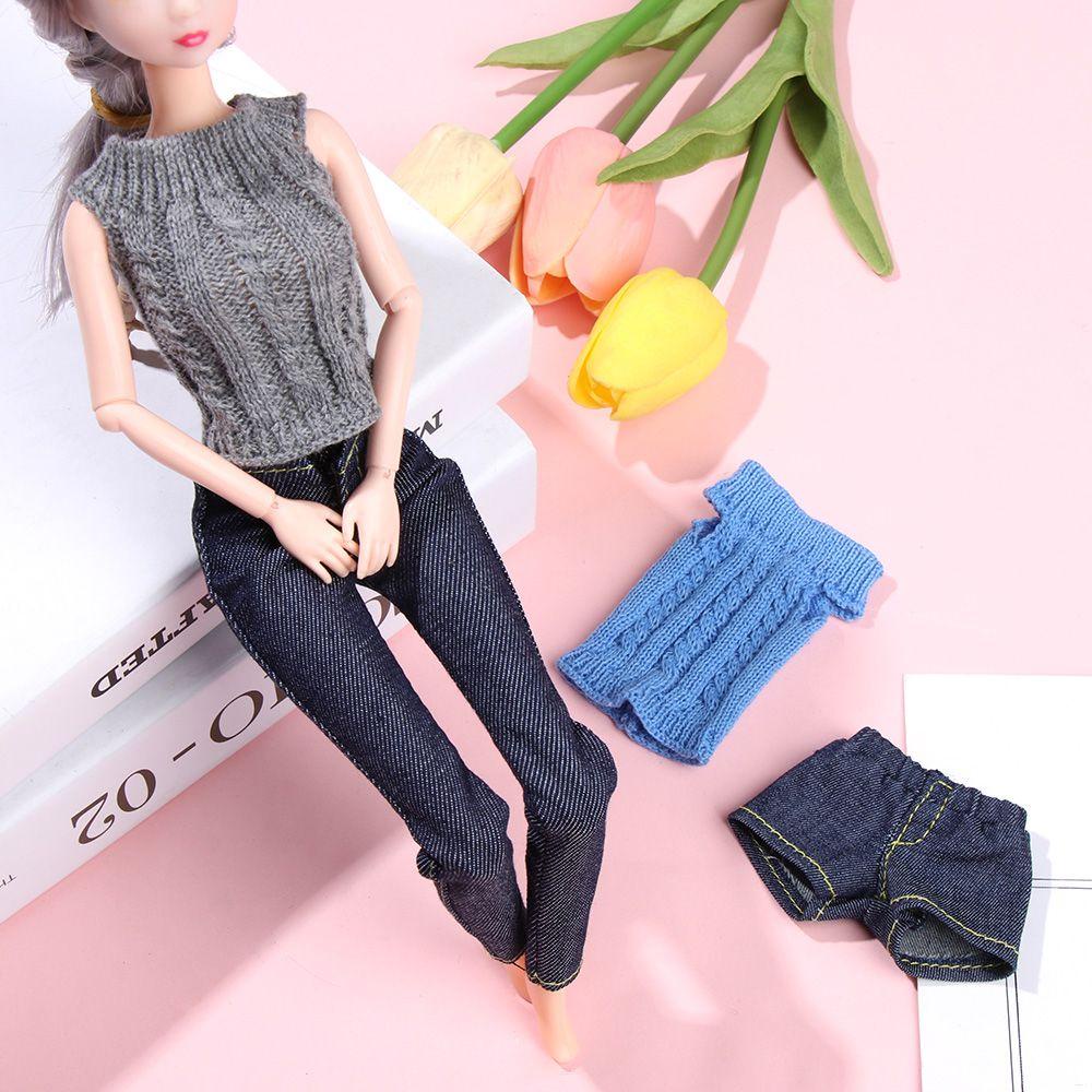 Áo Sweater Dệt Kim Màu Cầu Vồng Cho Búp Bê