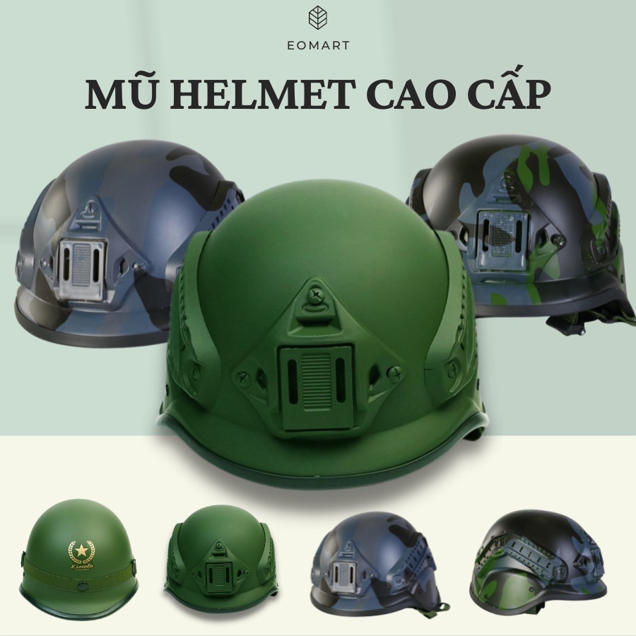 Mủ Nón Bảo Hiểm quân đội Eoamart Sang Trọng Bền Bỉ Vô Cùng Tiện Lợi Với Thiết Kế Độc Đáo nhiều Màu Sắc Lôi Cuốn (chín
