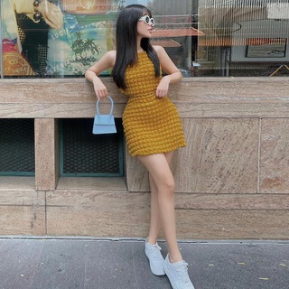 Váy sát nách váy ngắn set dạo phố