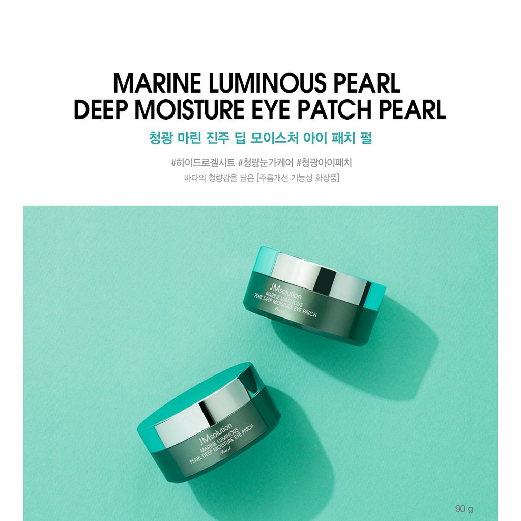 Mặt Nạ Mắt JM solution Marine Luminous Pearl Deep Moisture Eye Patch 90g - Hộp Xanh (Ngọc Trai)