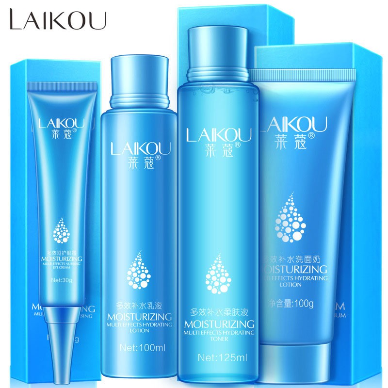 Bộ 4 Sản Phẩm Chăm Sóc Da LAIKOU 30g Dưỡng Ẩm Đa Hiệu Ứng