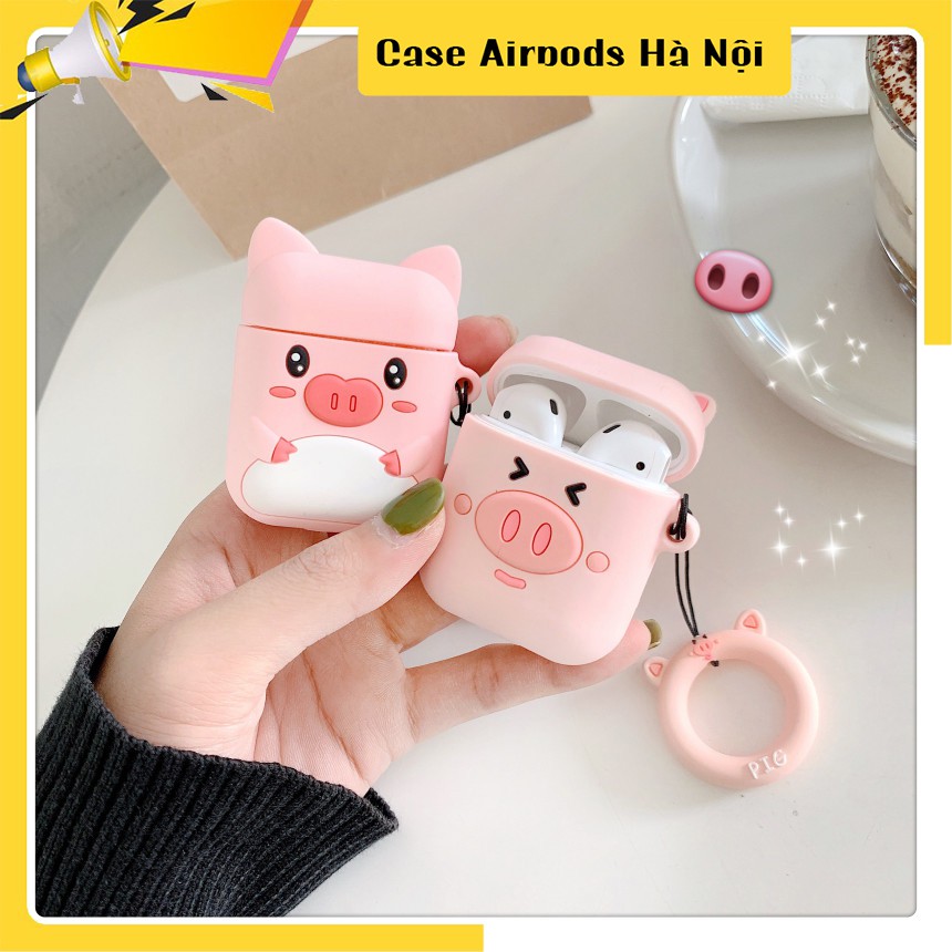 Case Airpods - Ốp Airpods 1/2/3 ( Pro ) - Lợn đáng yêu