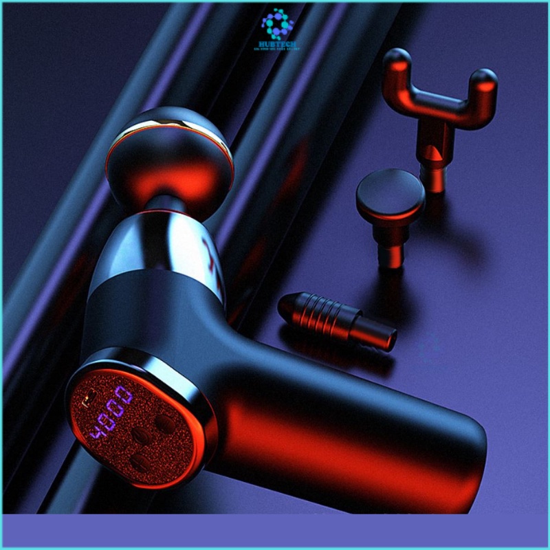 Máy massage cầm tay mini Rohs KH525 20 Cấp Độ Kèm 4 Đầu Massage màn hình hiển thị số