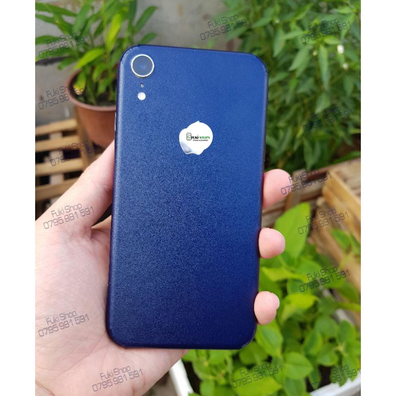Tấm Dán Skin FULL Viền Màu Cobalt Blue Matte 5 6 7 6plus 7plus 8plus X XS XR XSMAX 11 PRO MAX 12 PRO MAX
