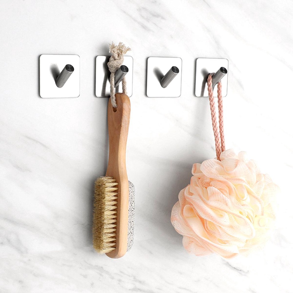 Móc Treo Đồ Dán Tường Bằng Thép Không Gỉ Chống Rỉ Sét Cho Gara Khách Sạn