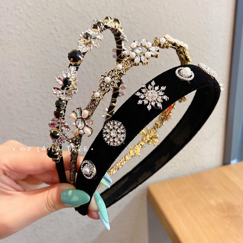 Băng đô đính ngọc trai giả phong cách Hàn Quốc cổ điển