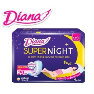 Lốc 6 gói bvs diana super night ban đêm 29cm