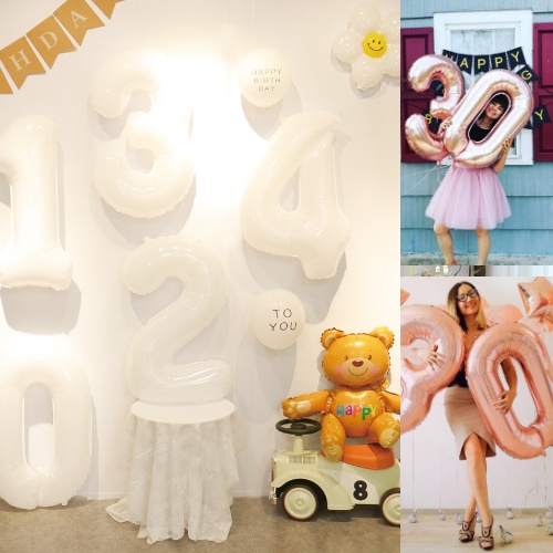 Bong bóng hình chữ số 32 inch dùng trang trí tiệc sinh nhật