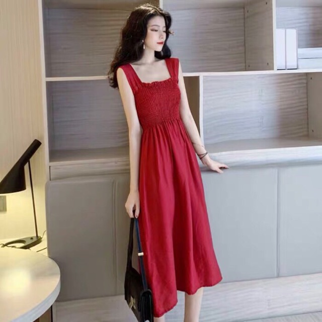 VÁY 2 DÂY CHUN BO NGỰC