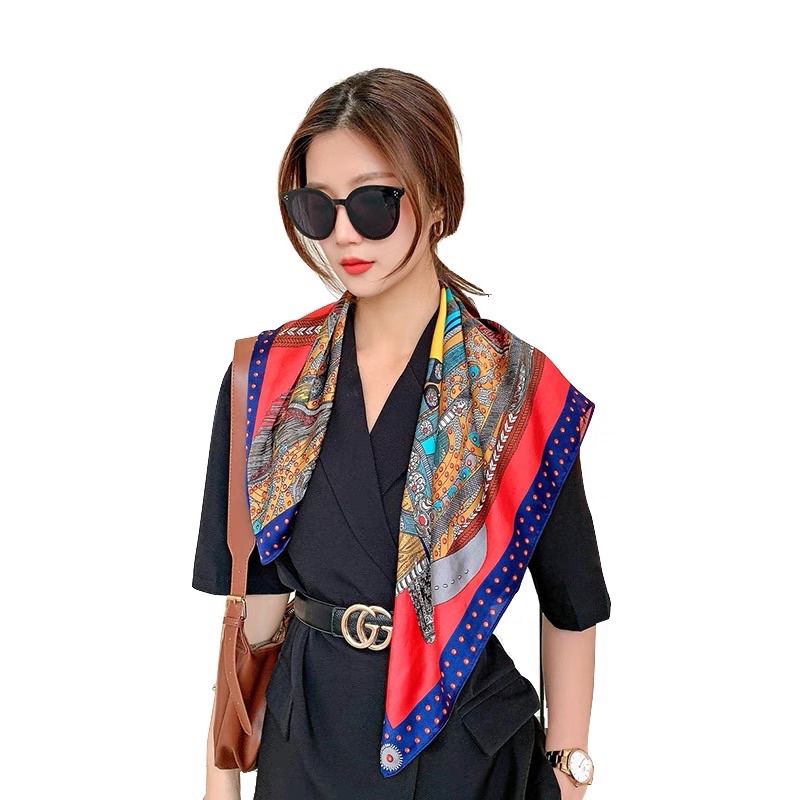 Khăn turban lụa vuông 70cm cột áo yếm - Maben