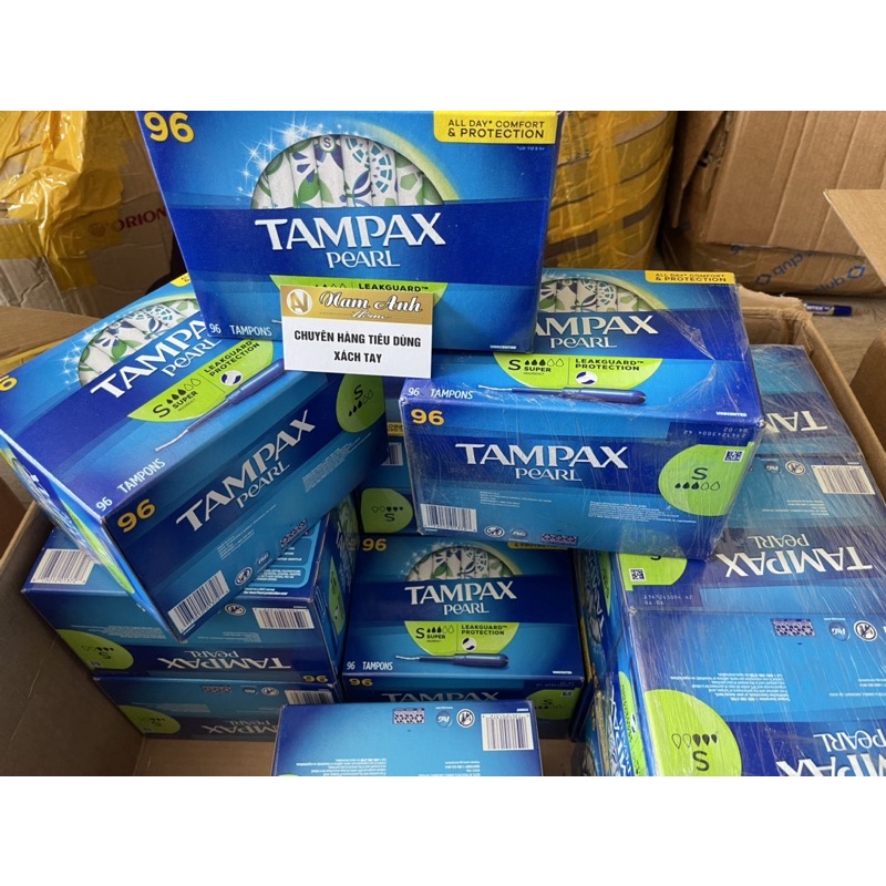 Băng vệ sinh dạng ống tampax pearl- hàng mỹ- có tách lẻ set 10 dùng thử