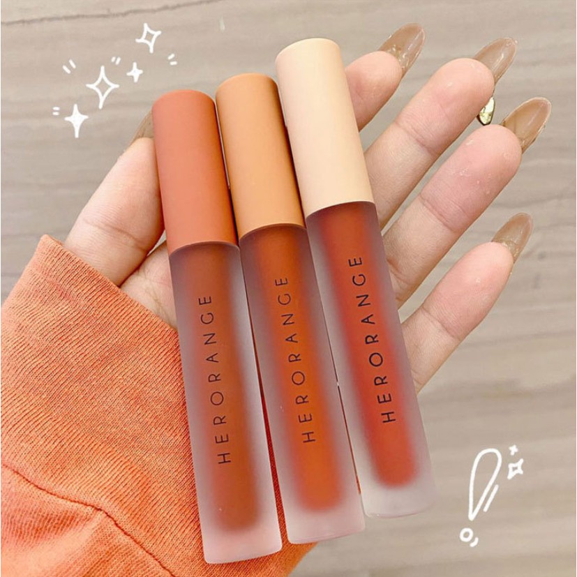 Son kem lì Herorange Velvet Lip Glaze Air Matte 2.2g