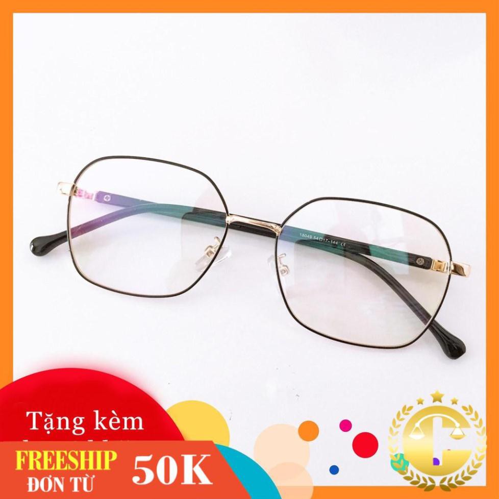 Gọng kính kim loại 18049 -gọng kính giả cận thời trang nhận cắt mắt cận viễn loạn