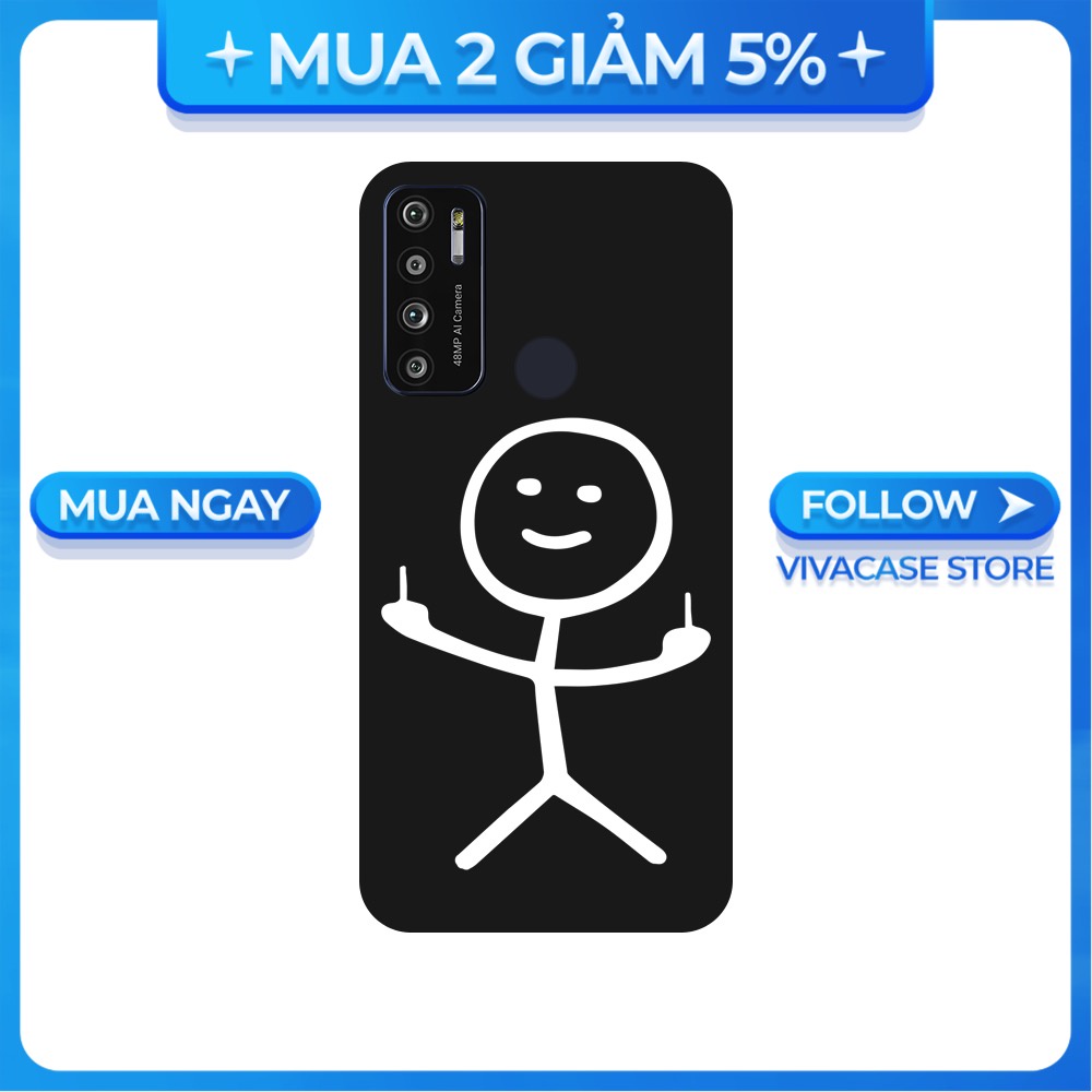 Ốp lưng Vsmart Joy 3/Joy 4/Active 3/Bee 3/Live/...dẻo đen hình Người que BST3