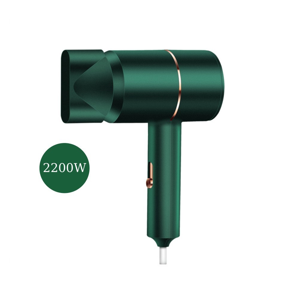 Máy Sấy Tóc Tạo Kiểu Công Suất Lớn 2200W Gọn Nhẹ Có Đèn Chiếu Sáng tiện lợi, Sấy êm bảo vệ tóc