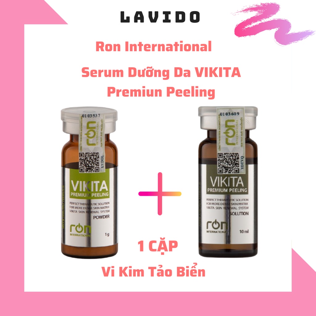 Serum Dưỡng Da VIKITA Premium Peeling RON INTERNATIONAL/Vi kim tảo biển -1 cặp