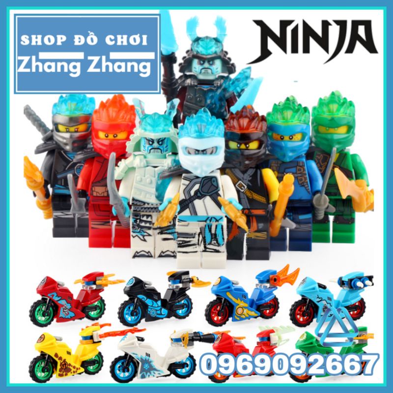 Xếp hình mô hình Ninja Jay - Zane - Kai - Lloyd - Nya - Cole - Ice Emperor - General Vex Minifigures lele PRCK 61015