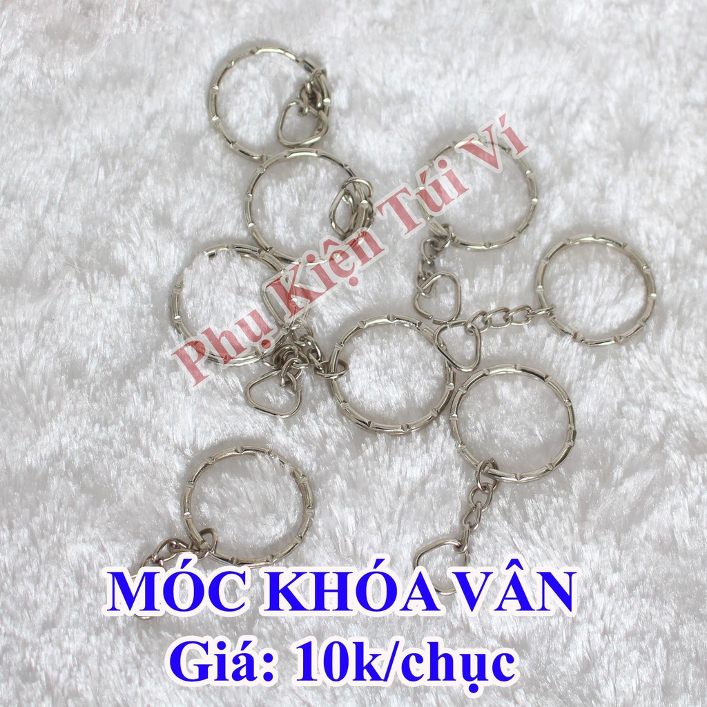 Móc khóa gắn thú bông / móc khóa vân / móc khóa thường