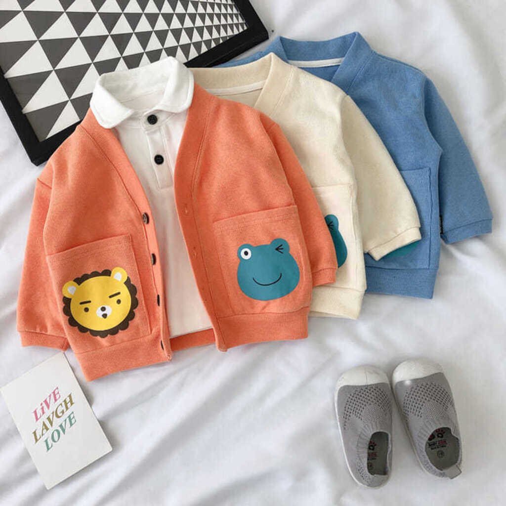 Áo khoác trẻ em BINBON kids, Áo len cardigan cho bé chuẩn hàng xuất khẩu cho bé từ 6-21kg