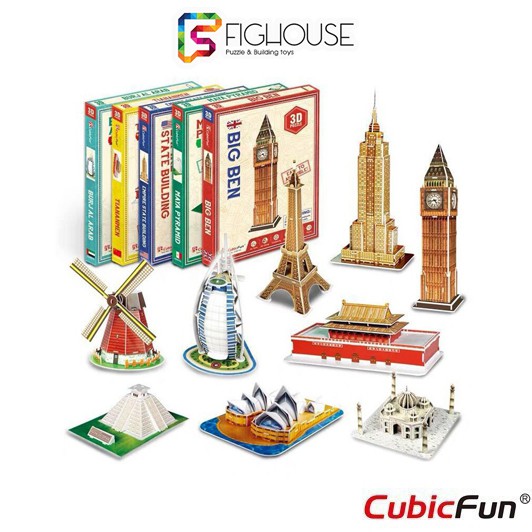 Đồ Chơi Xếp Hình Mô Hình Giấy 3D Kỳ Quan Kiến Trúc Thế Giới CubicFun