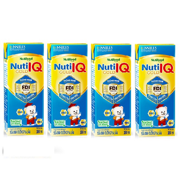 Thùng 48 hộp sữa bột pha sẵn Nuti IQ Gold 180ml