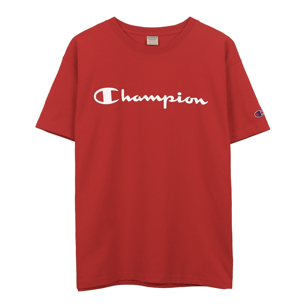 ÁO THUN CHAMPION BIG LOGO CHỮ IN MÀU ĐỎ