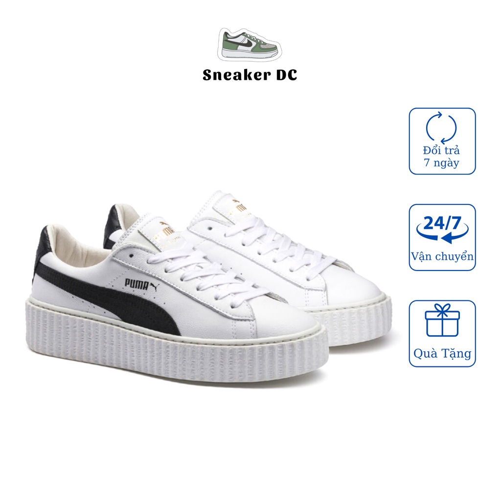 Giày Puma Trắng Vệt Đen, Sneaker Nữ Chuan 11 Full Box Bill