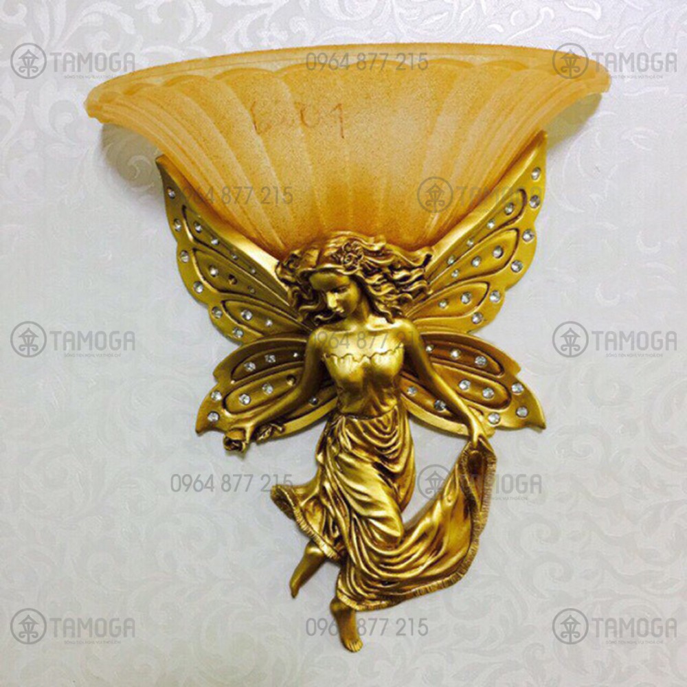 Đèn tường trang trí, đèn trang trí phòng khách DGT 6204+ Tặng kèm bóng led AS Vàng