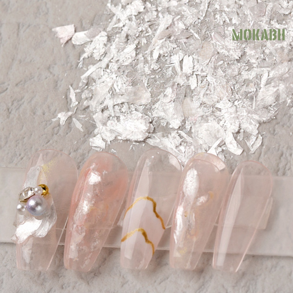 1 Hộp Sequin Hình Vỏ Sò Lấp Lánh Không Phai Màu Trang Trí Móng Cho Nữ