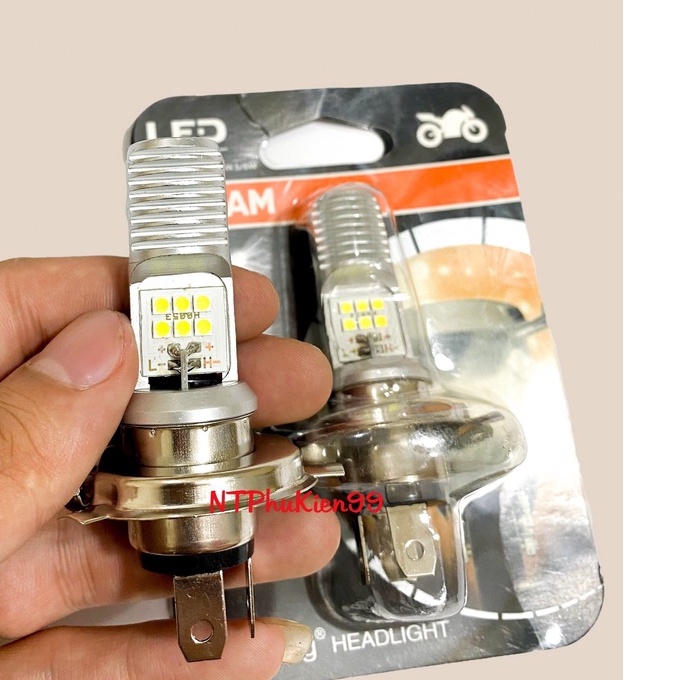 Bóng pha LED 3 chân H4 siêu sáng-hàng OSRAM chính hãng bảo hành 1 năm