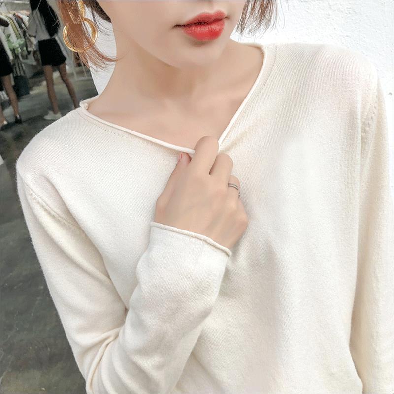 Áo len tay dài cổ tròn dáng ôm thời trang thu đông cho bạn nữ