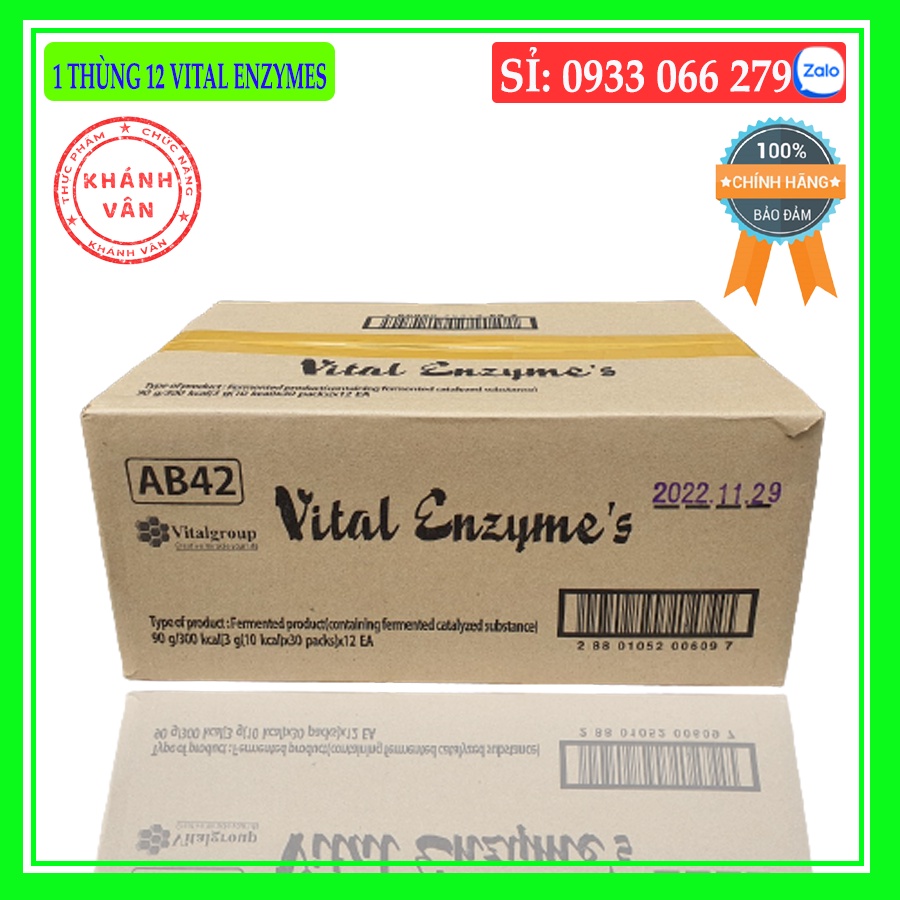 1 THÙNG 12 HỘP Vital Enzymes Thanh Lọc Cơ Thể