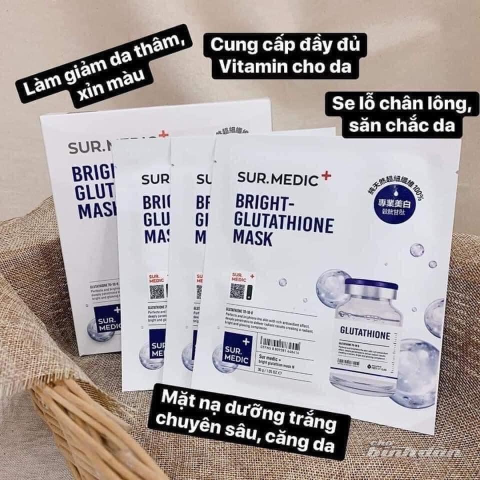 Mặt Nạ Sur.Medic Bright Glutathione Mask ( hộp 10 miếng)