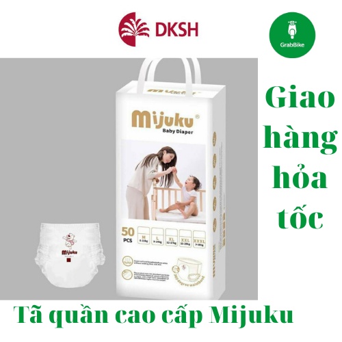 (Freeship) Tã Quần Cao Cấp MIJUKU M50, L50, XL50, XXL50, XXXL50 Siêu Thấm Hút, Mỏng Nhẹ