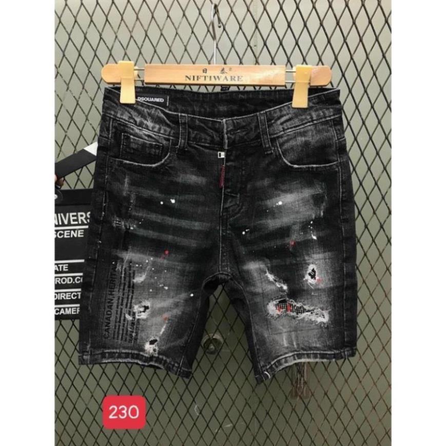 Quần short jean nam màu đen chất bò - quần jean lửng ngắn nam co giãn thời trang cao cấp Luty_shop90 ms254 * . Xịn New