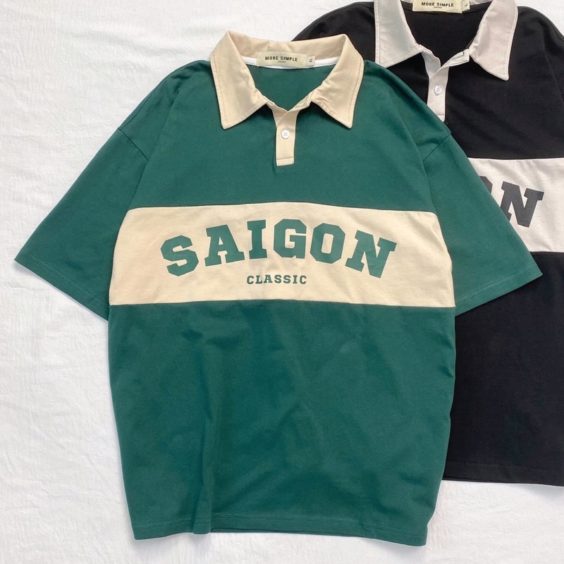 Áo Thun POLO SAIGON Oversize Vải Tici Da Cá Form Rộng Unisex - Yowol SG