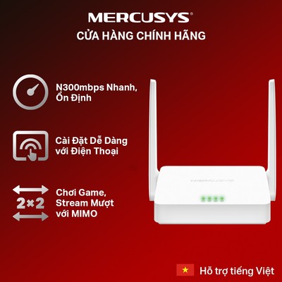 [Thương Hiệu Được Yêu Thích] Wi-Fi Mercusys MW301R | Chuẩn N 300Mbps, Giá Tốt, Giao Nhanh