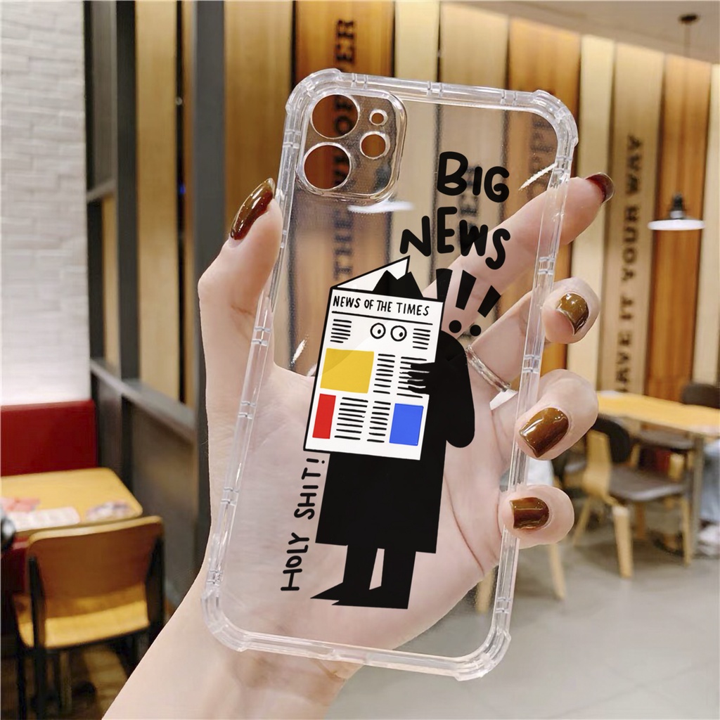 Ốp lưng iphone cao cấp báo THE TIME trong suốt case 15 pro max 15plus 14 13 12 promax 11 mini 6 6s 7 8 plus x xr xs Se