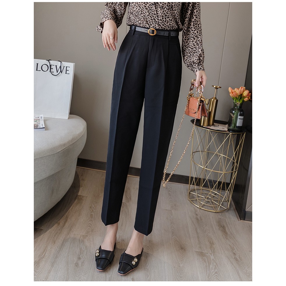 Quần dài baggy bigsize / Quần tây baggy màu đen CRQ024
