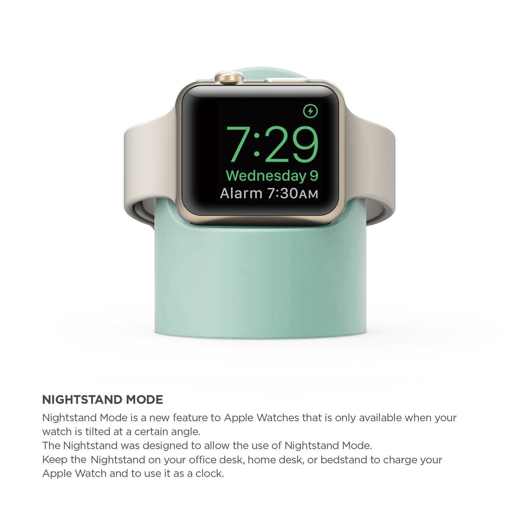 Đế bằng silicone dùng đỡ Apple Watch khi sạc và dùng chế độ ban đêm