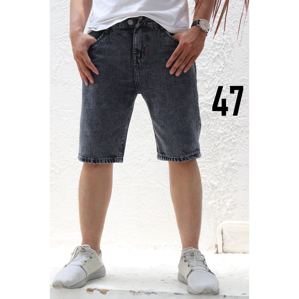 Quần sọt jeans cotton nam basic trơn rách sướt thời trang phong cách trẻ mát mẻ(44 -115kg)