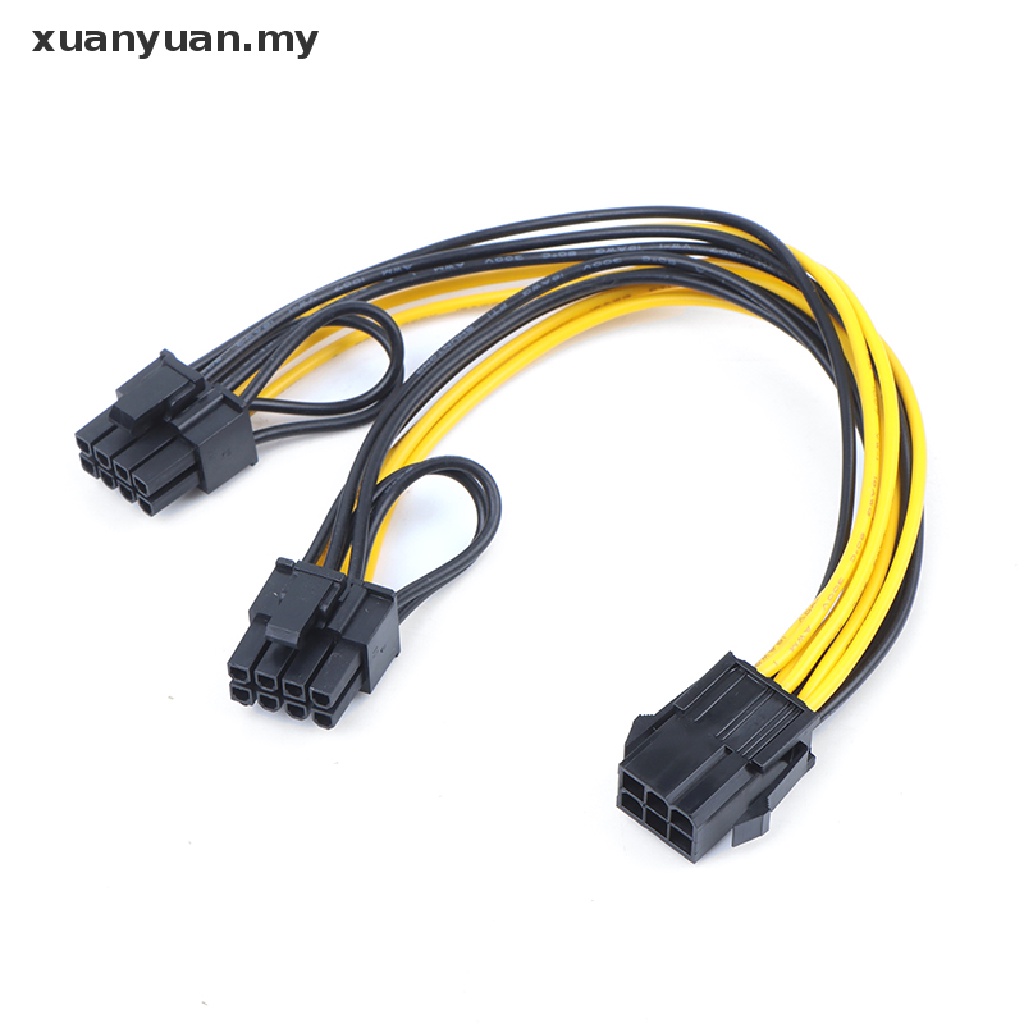 Dây cáp chia nguồn 6pin sang 6+2pin (6-pin/8-pin) cho Card đồ họa | BigBuy360 - bigbuy360.vn