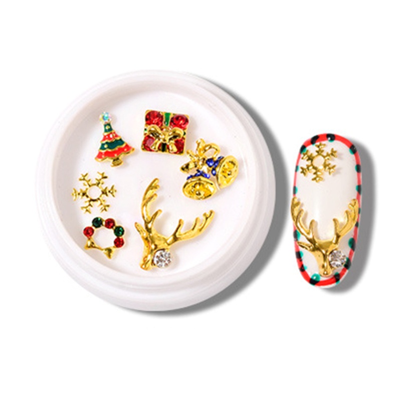 Hộp Sequin Hình Bông Tuyết 3D Lấp Lánh Dùng Trang Trí Móng Nghệ Thuật DIY