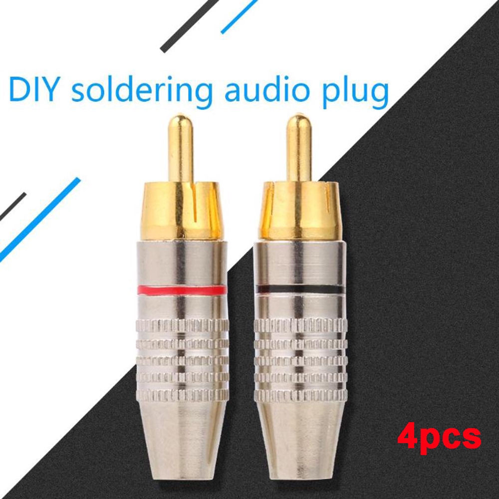 Cáp nối RCA AV không mối hàn đầu phích cắm thiết kế tiện lợi dễ dùng
